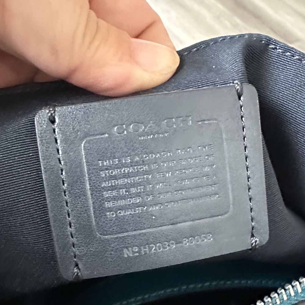 Coach Teal Leather Shoulder Bag - Picture 2 of 4